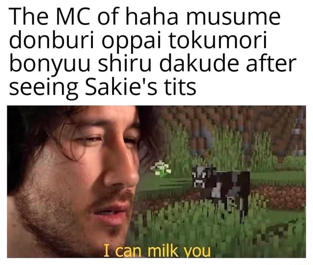 The MC of haha musume donburi oppai tokumori bonyuu shiru dakude after seeing Sakie