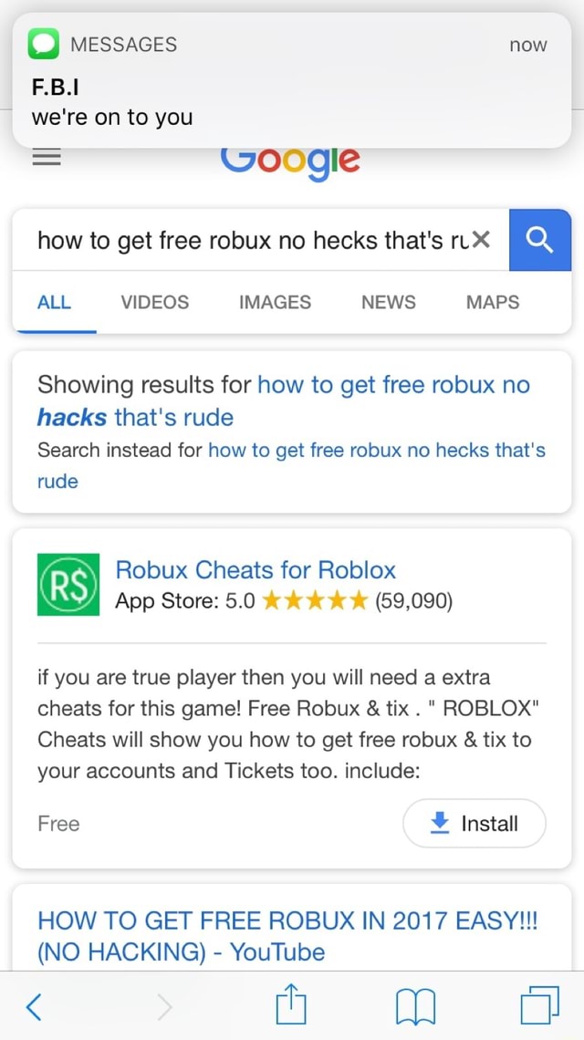 We Re On To You How To Get Free Robux No Hecks That S Rlx Showing Results For How To Get Free Robux No Hacks That S Rude Search Instead For How To - roblox cheats for robux youtube