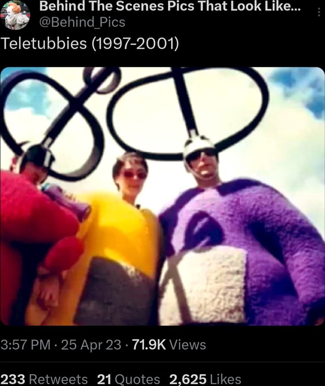 Behind The Scenes Pics That Look Like Behind Pics Teletubbies 1997