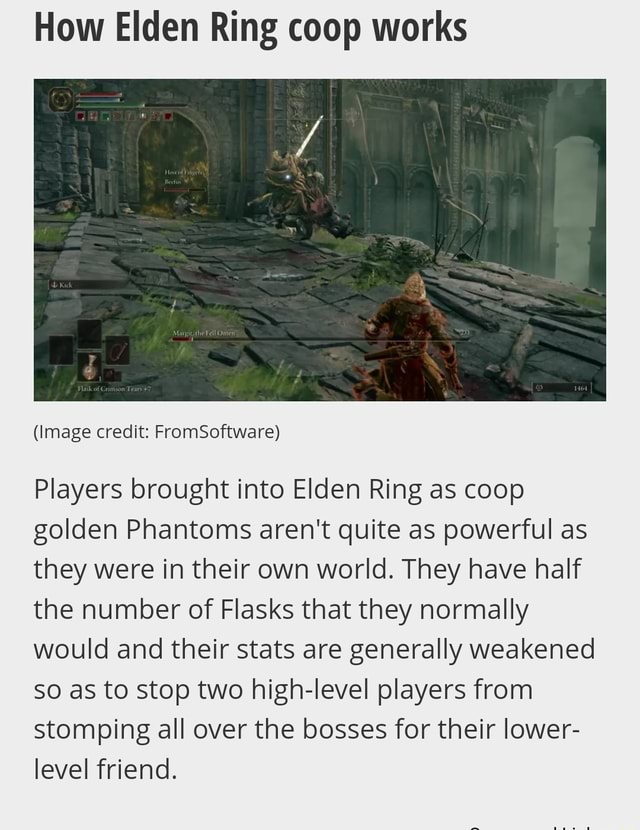 How Elden Ring coop works (Image credit FromSoftware) Players brought