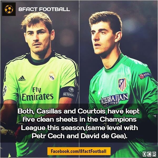 SA ha Both, Casillas and Courtois¡have kept five clean sheets in the
