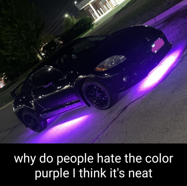 Why do people hate the color purple I think it's neat iFunny