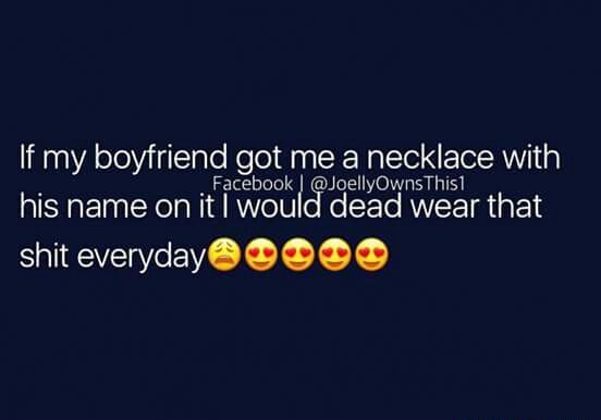 necklace with my boyfriends name on it