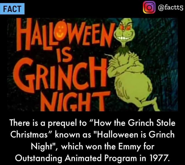 F FACT factts GRINCH NIGHT There is a prequel to "How the Grinch