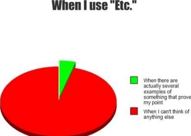 When there are actually several examples of something that prove my ...