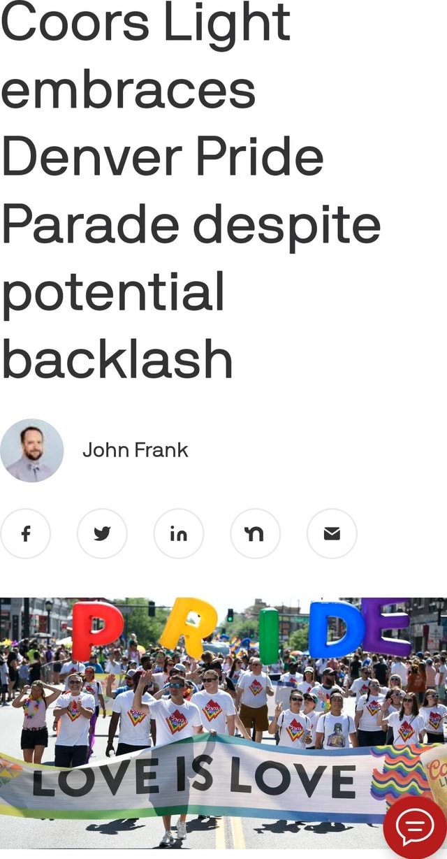 Coors Light embraces Denver Pride Parade despite potential backlash