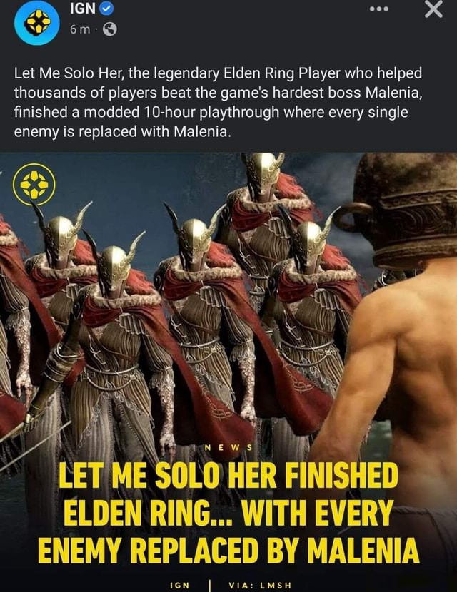 Here's to an absolute legend, let me solo her : r/Eldenring
