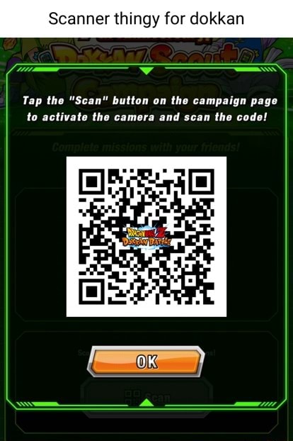 Scanner thingy for dokkan Tap the 