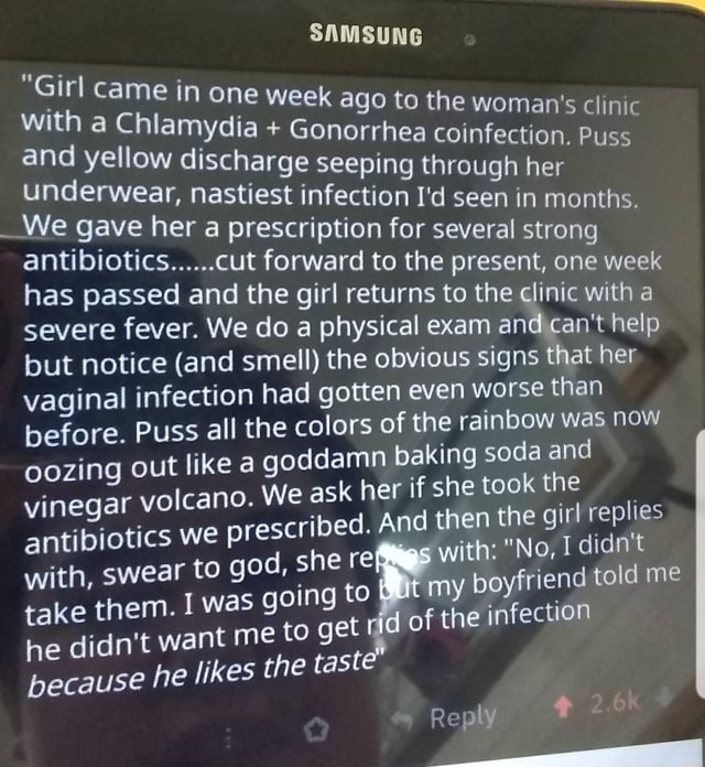 And yellow discharge underwear, nastiest ion rd We us seen in months