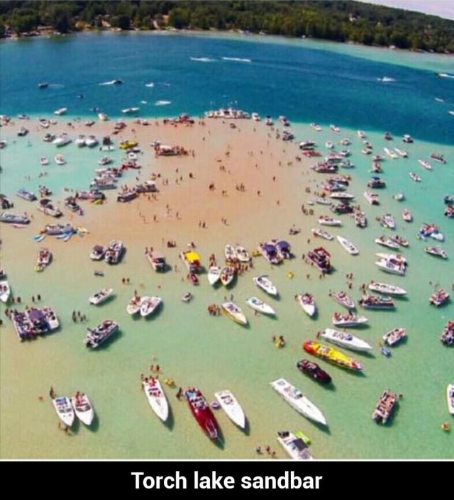 Torch lake sandbar Torch lake sandbar )