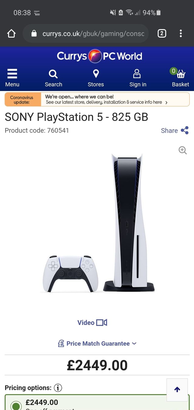 (2) currys.co.uk Currys PC World Stores Sign in Basket Coronavirus We