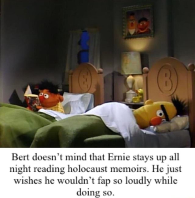 Bert doesn't mind that Ernie stays up all night reading huh ‘aust ...