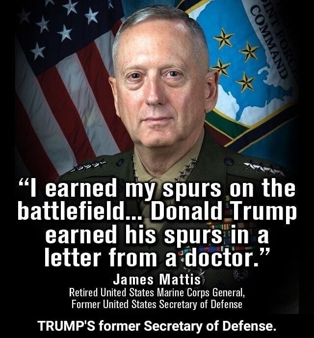 “I earned myª'spurs on the battlefield... Donald 'Trump earned his spur ...