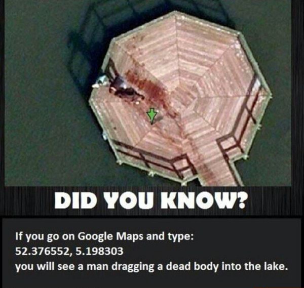 DID YOU KNOW? If you go on Google Maps and type 52.376552, 5.198303