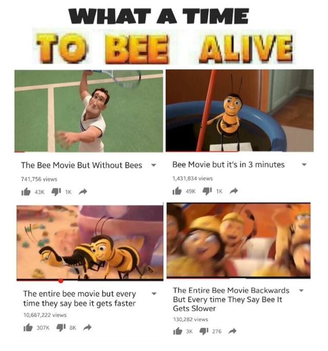 The Bee Movie But Without Bees v Bee Movie but it‘s in 3 minutes v The