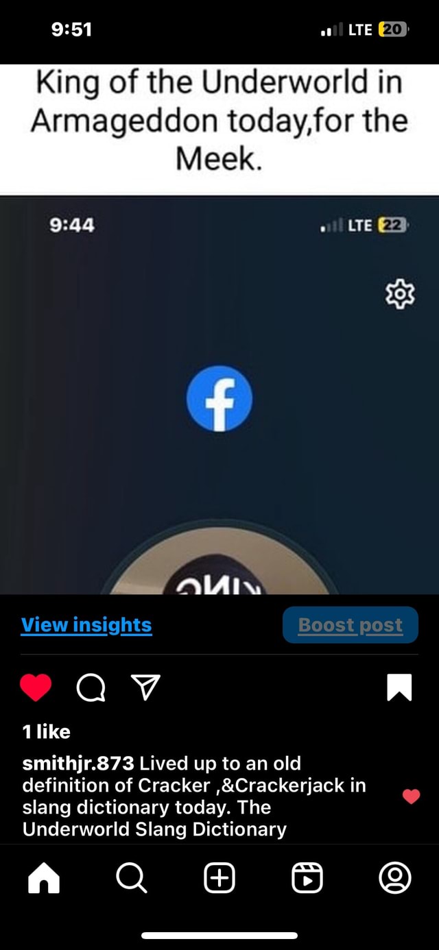 LTE King of the Underworld in Armageddon today,for the Meek. LTE View