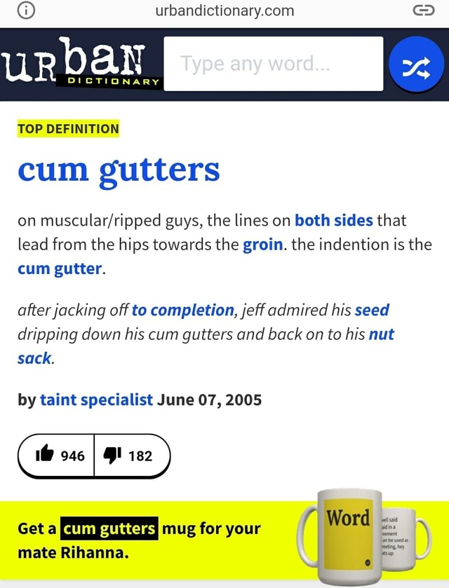 O) UR TOP DEFINITION cum gutters on muscular/ripped
