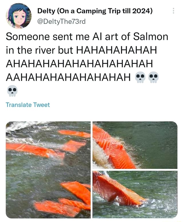 Collection 92+ Pictures Ai Generated Salmon In River Superb