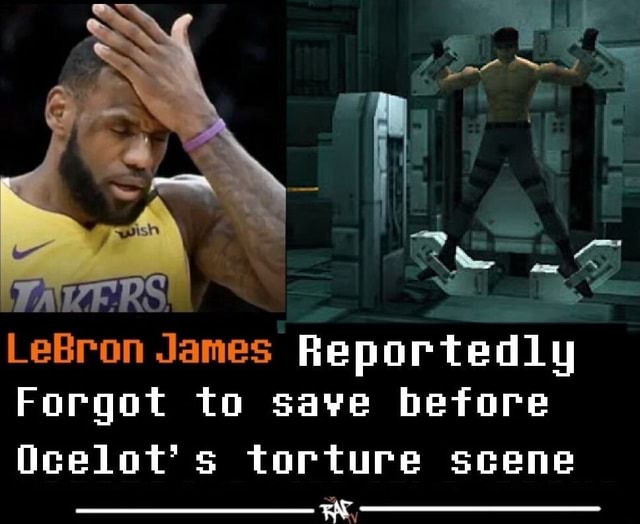 I Tavers Lebron James Reportedly Forgot To Save Before Ocelot S Torture I Tavers Lebron James Reportedly Forgot To Save Before Ocelot S Torture