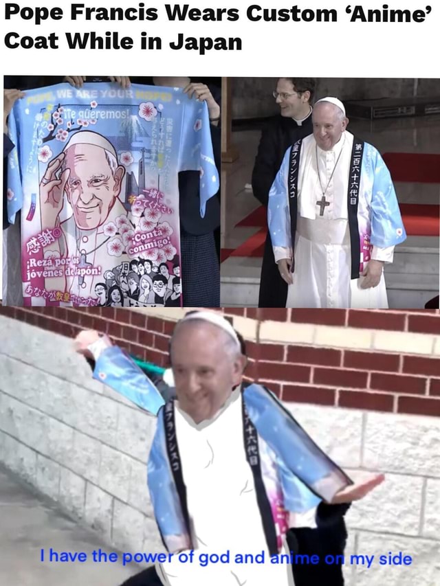 Pope Francis Anime Bomber Jacket  QuoteT