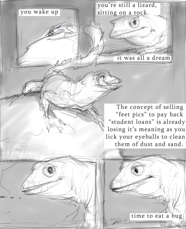 You Re Stl You Wake Up Sitting On A Rock Il It Was All Dream The Concept Of Selling Feet Pics To Pay Back Student Loans Is Already Losing It S Meaning As