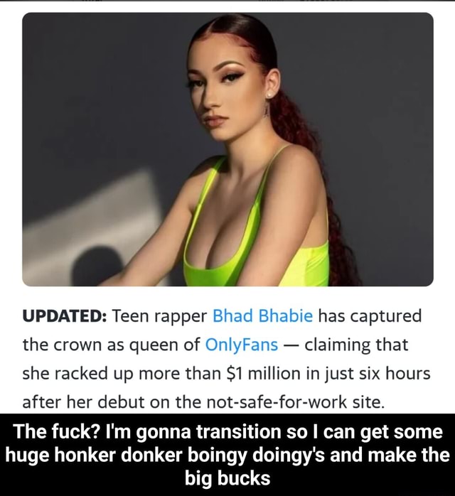 Updated Teen Rapper Bhad Bhabie Has Captured The Crown As Queen Of Onlyfans Claiming That She 