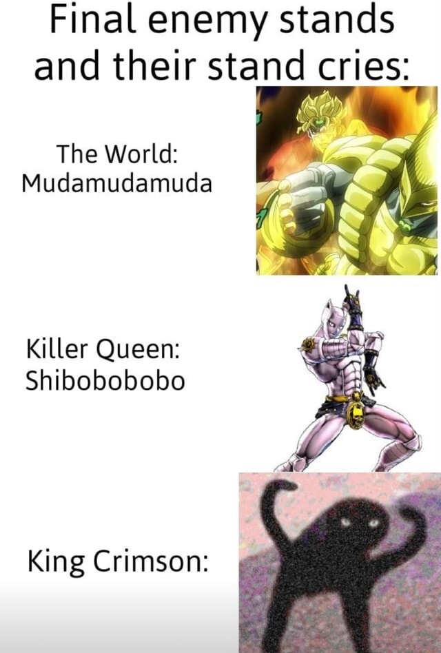 Final enemy stands and their stand cries f The World Mudamudamuda