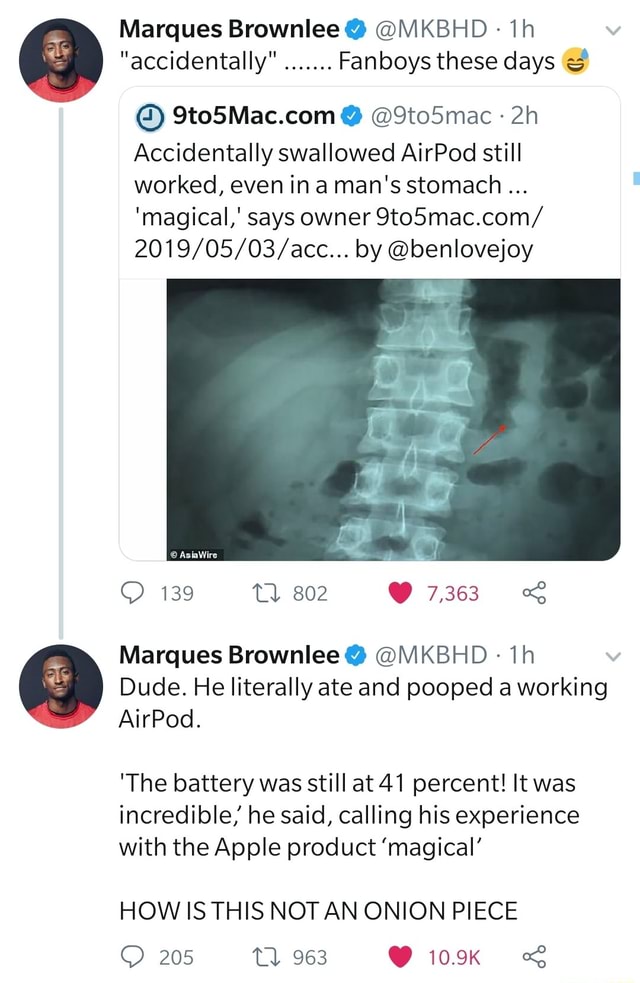 Drop test, durability test. . .Eat and poop test ? Marques Brownlee