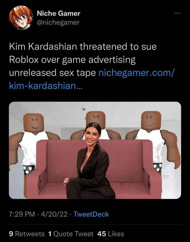 Kim Kardashian threatened to sue Roblox over game advertising