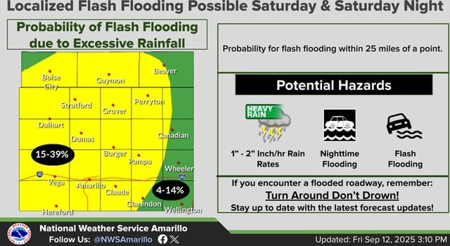 Localized Fiash Flooding Possible Saturday & Saturday Night Potential ...