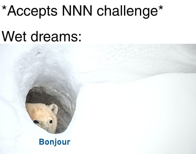 *Accepts NNN challenge* Wet dreams: Bonjour - iFunny