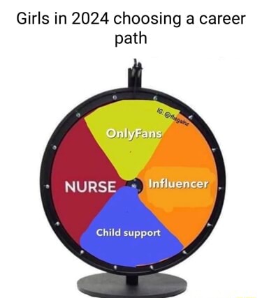Girls in 2024 choosing a career path OnlyFans NURSE Child support - iFunny