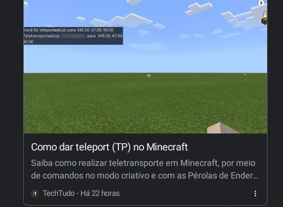 Como Dar Teleport Tp No Minecraft Saiba Como Realizar Teletransporte Em Minecraft Por Meio De