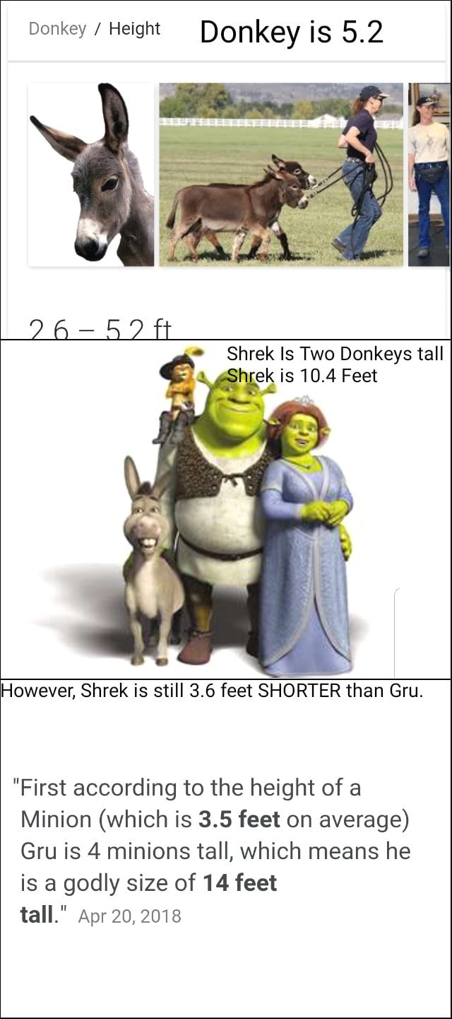 how tall is shrek