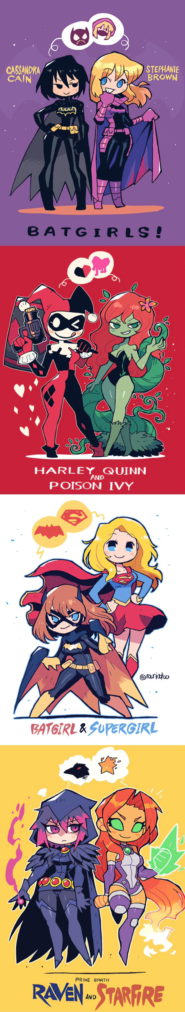 BROWN HAR LEY UINN POISON IVY BATGIRL RAVEN STARFIRE - iFunny