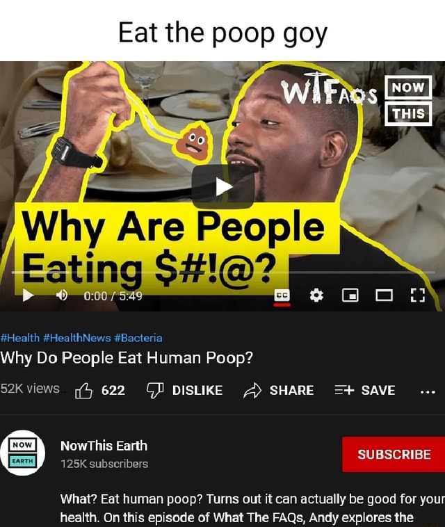 Eat the poop goy Why Are People Health HealthNews Bacteria Why Do