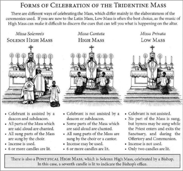 FORMS OF CELEBRATION OF THE TRIDENTINE MAss There Are Different Ways Of