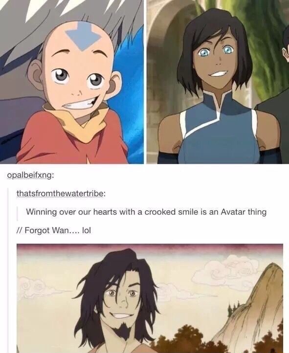 Winnmg over our hearts wum a crooked smile is an Avatar thing // Forgot ...