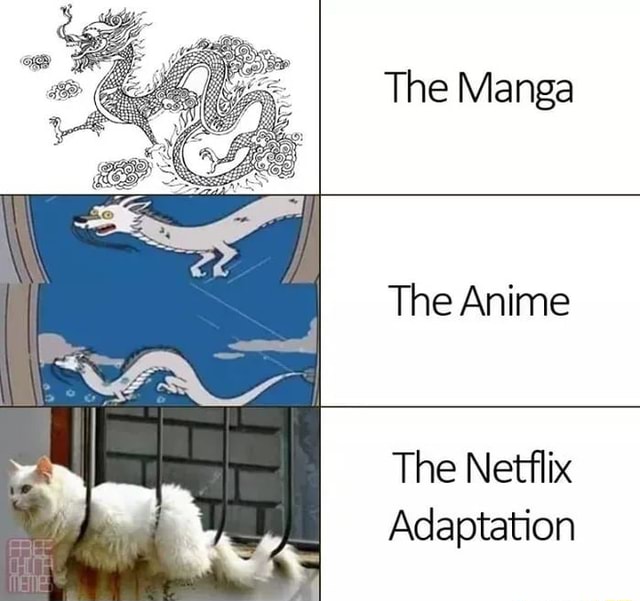 The Manga The Anime The Netflix Adaptation - iFunny