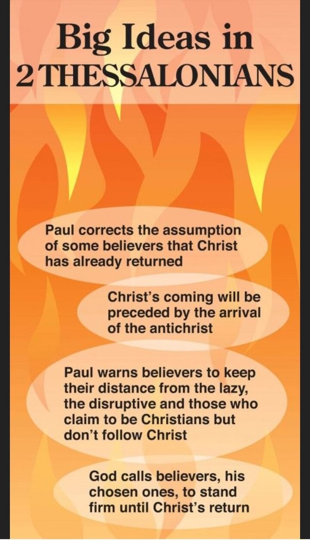 Big Ideas in 2 THESSALONIANS Paul corrects the assumption of some ...