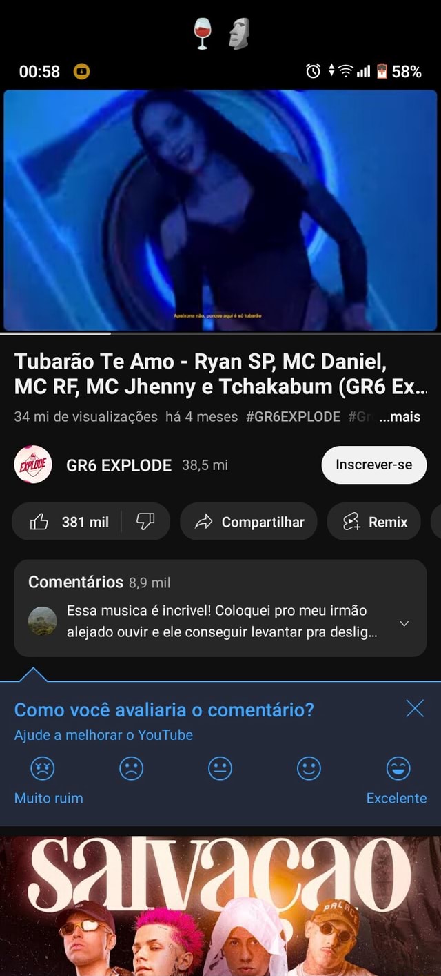 O O 58 Ma Ii Tubarão Te Amo Ryan Sp Mc Daniel Mc Rf Mc Jhenny E Tchakabum Ex 34 Mi De 5925