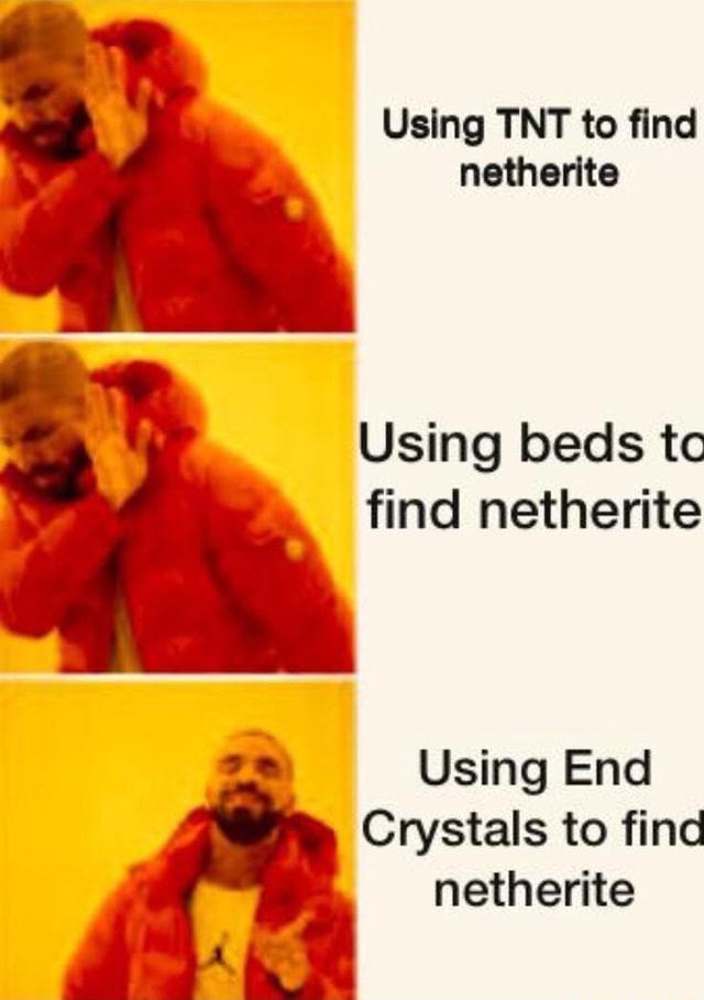 Using TNT to find netherite Using beds tc find netherite Using End
