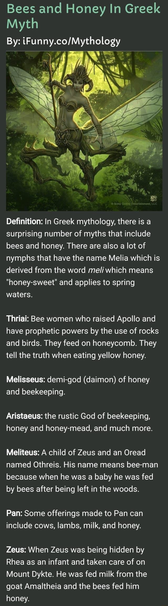 Bees and Honey In Greek Myth By: AN Definition: In Greek mythology ...