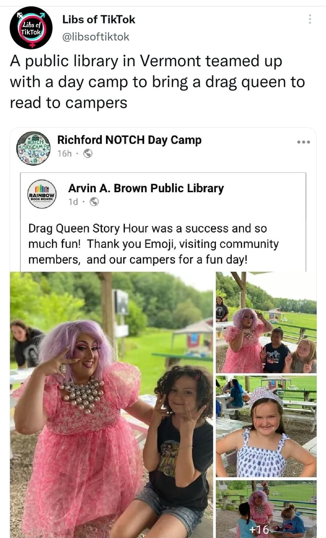 Of lilosoftiktok A public library in Vermont teamed up with a day camp