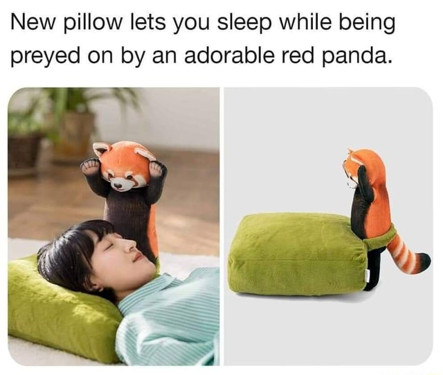 New pillow lets you sleep while being preyed on by an adorable red