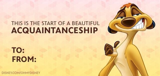This Is The Start Of A Beautiful Acquaintanceship From Disney Com Ohmydisney