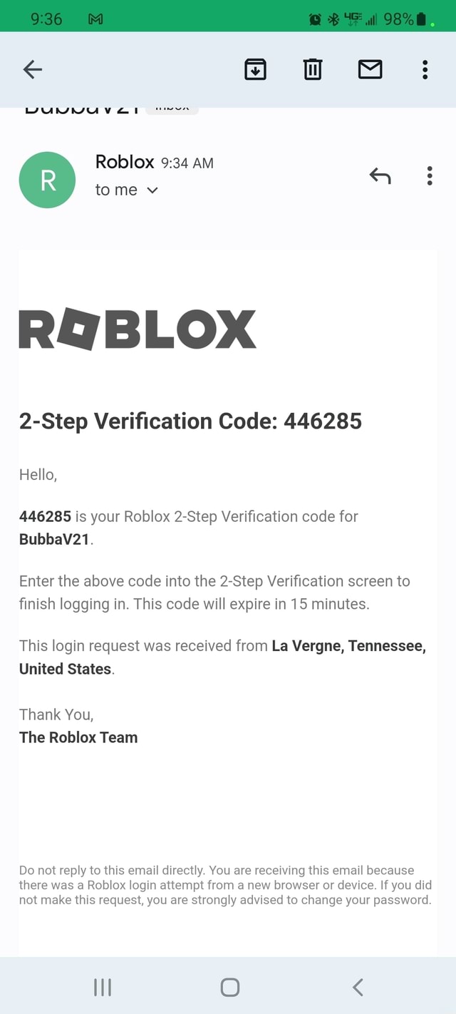Age roblox am tome v 2 step verification code 446285 hello 446285