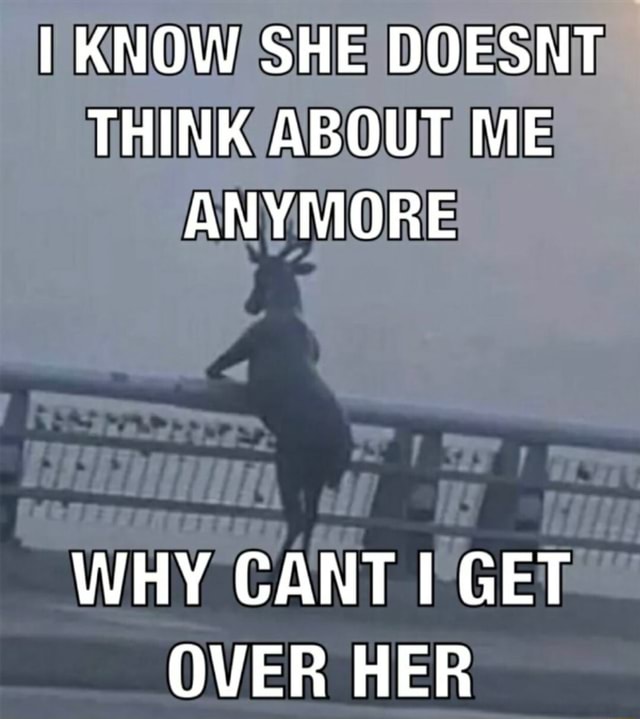 KNOW SHE DOESNT THINK ABOUT ME ANYMORE WHY CANT I GET OVER HER - iFunny