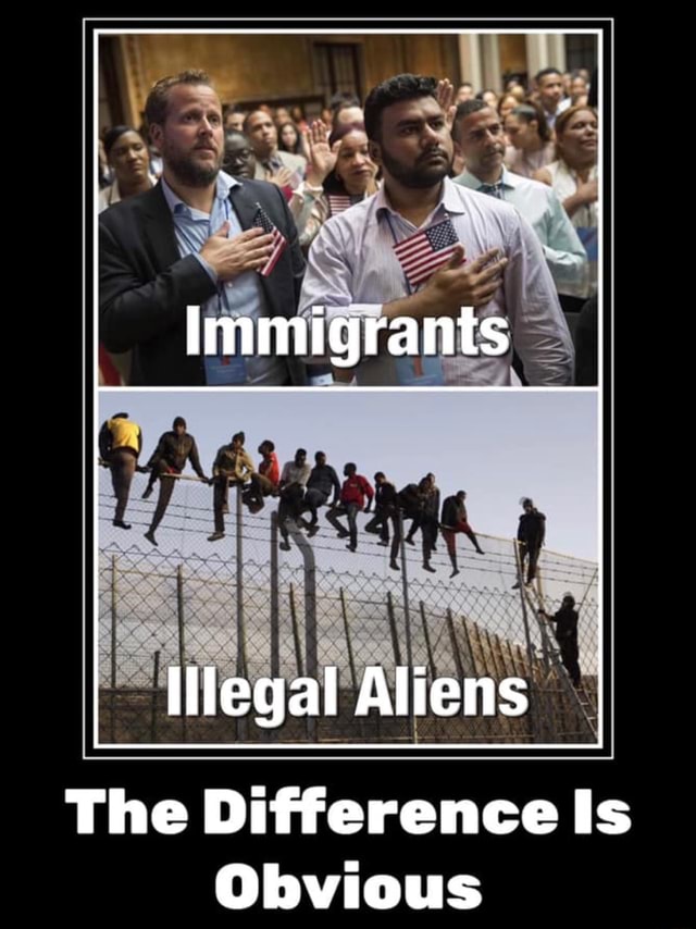 Immigrants Legal Aliens The Difference Is Obvious - IFunny