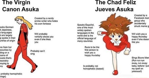 The Virgin Canon Asuka The Chad Feliz Jueves Asuka Croted Ya Sees Expt 